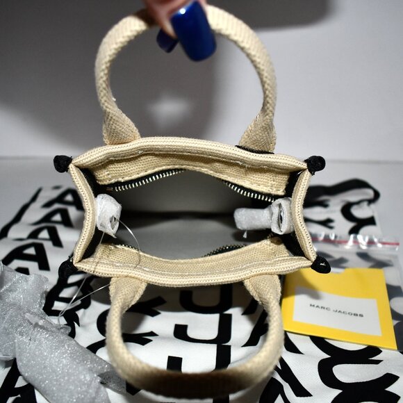 Marc Jacobs The Jacquard Crossbody MINI Tote Bag in Warm Sand NWT - Picture 2 of 5